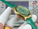 Swiss Replica Rolex Beach Daytona Emerald Bezel Green Leather Strap Watch (4)_th.jpg
